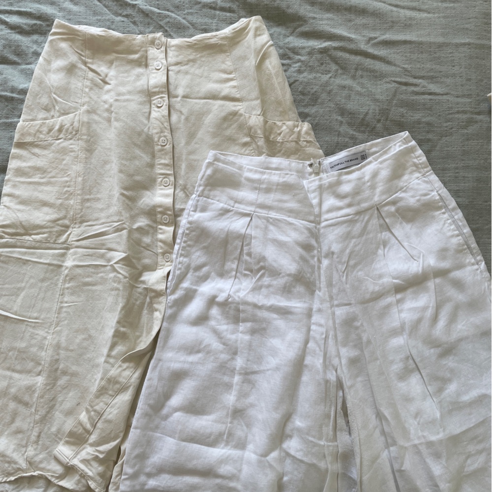 Linen Bundle: Rails Skirt, Faithfull the Brand trousers
